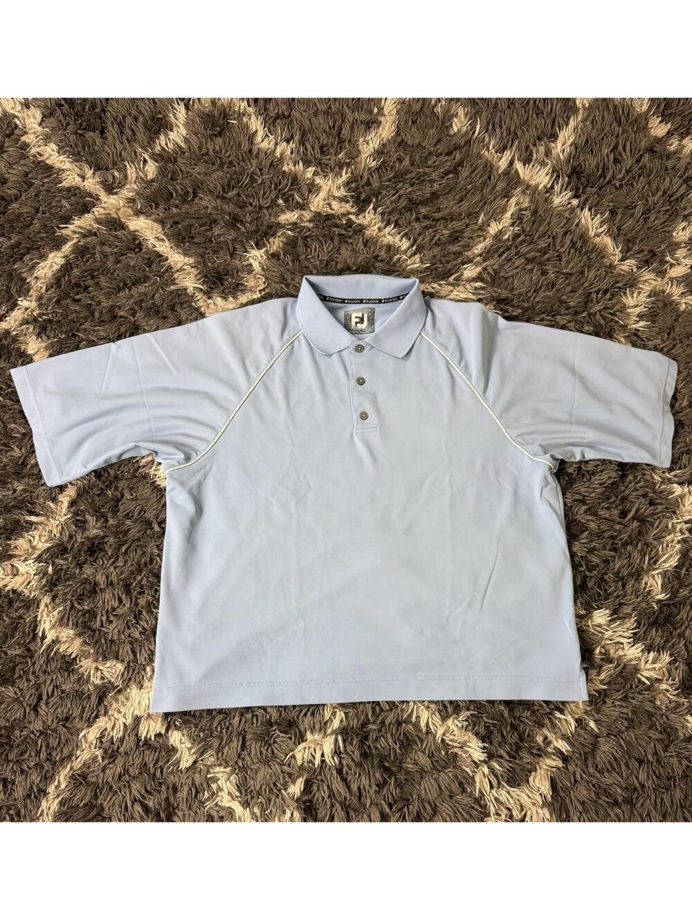 FootJoy Golf Polo Shirt Mens XXL Blue Preppy Classic Embroidered